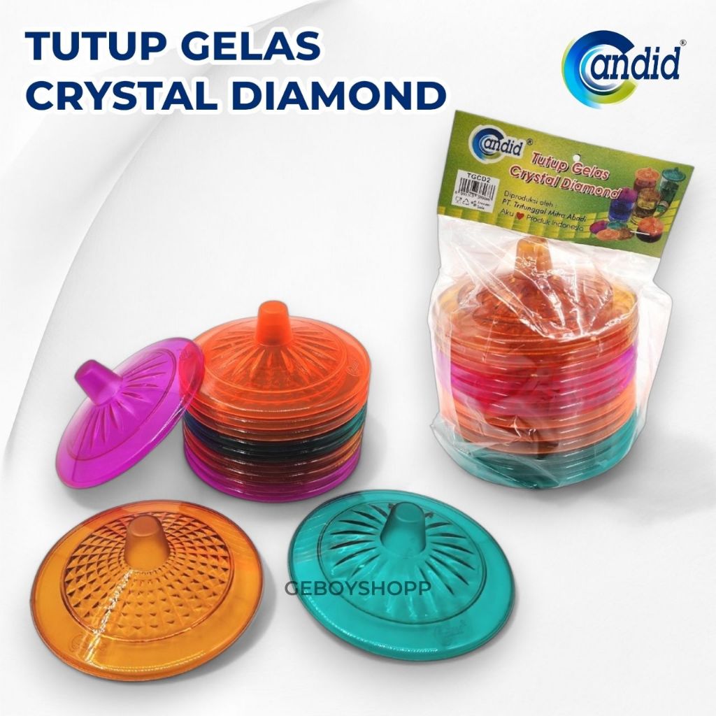 Tutup Gelas Crystal Candid