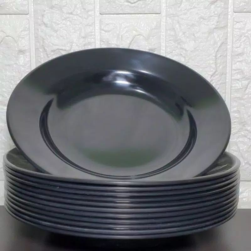 Piring Makan Melamine Black
