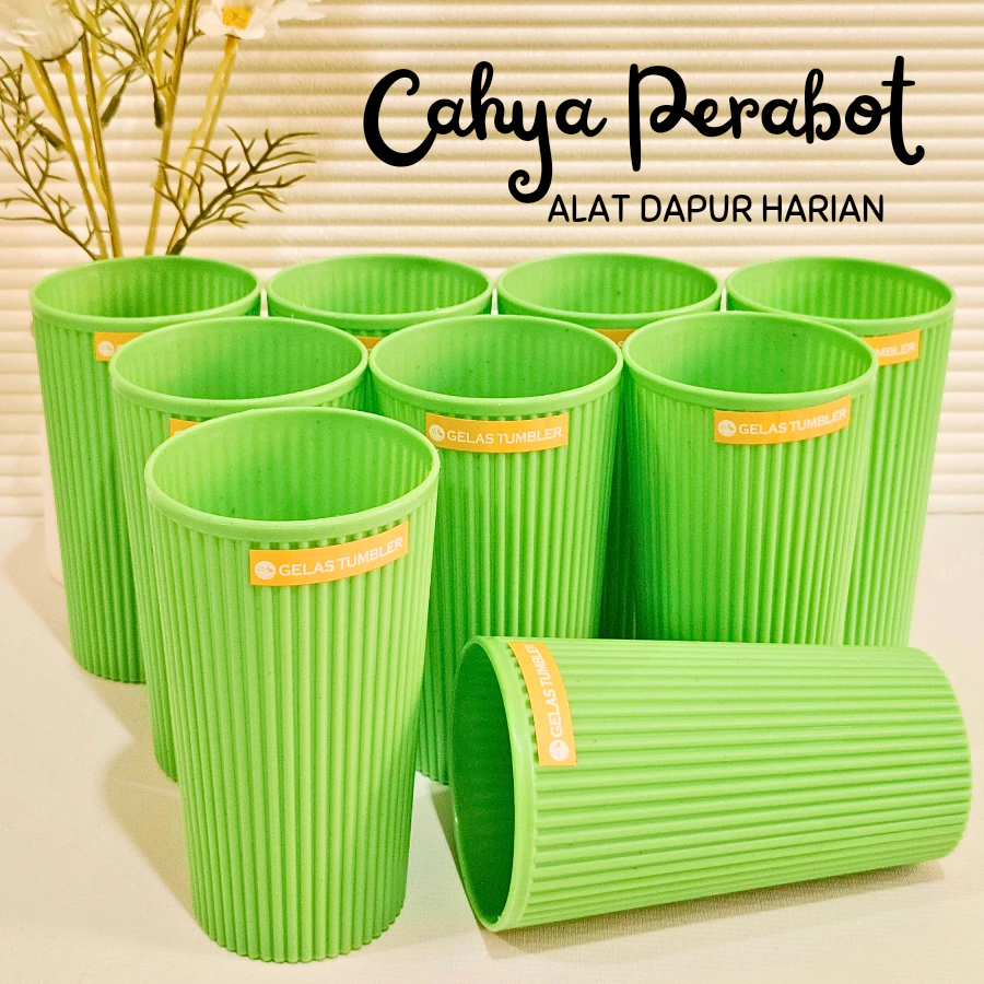 Gelas Es Motif Bambu