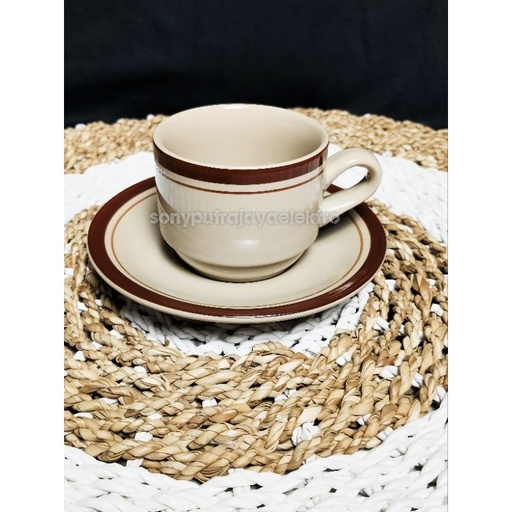 [Consu:02183] Cangkir Tatak Keramik 6Set