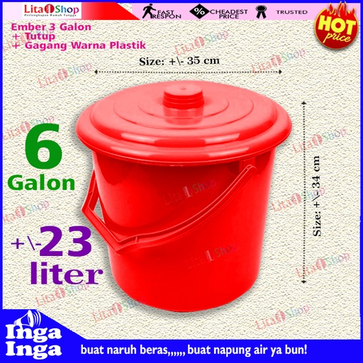 [Consu:02246] Ember Tutup 6 GALON