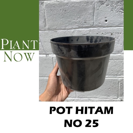 [Consu:02555] Pot Bunga No.25 Hitam
