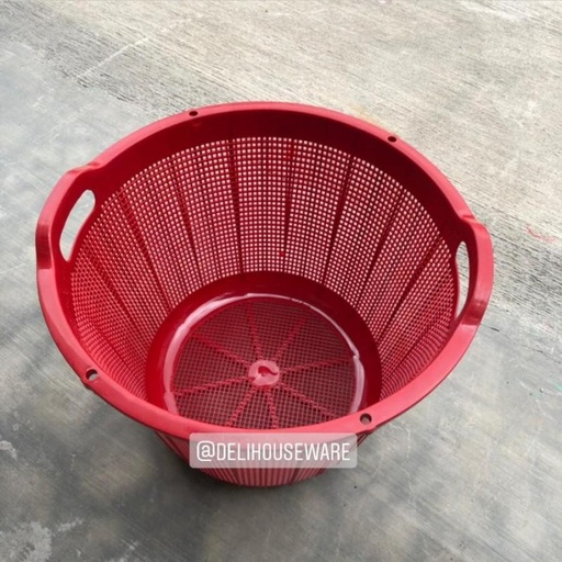 [Consu:02568] Keranjang Baju Bulat Coklat