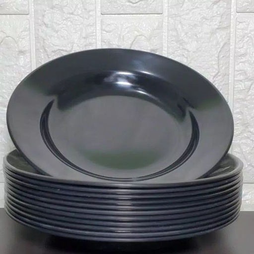 [Stora:00054] Piring Makan Melamine Black