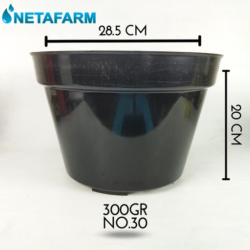 [Stora:00089] Pot Bunga No. 4 Hitam GM