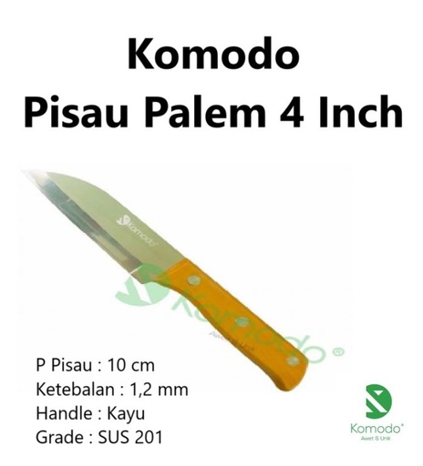 [Stora:00113] Pisau Palem 4Inch Komodo